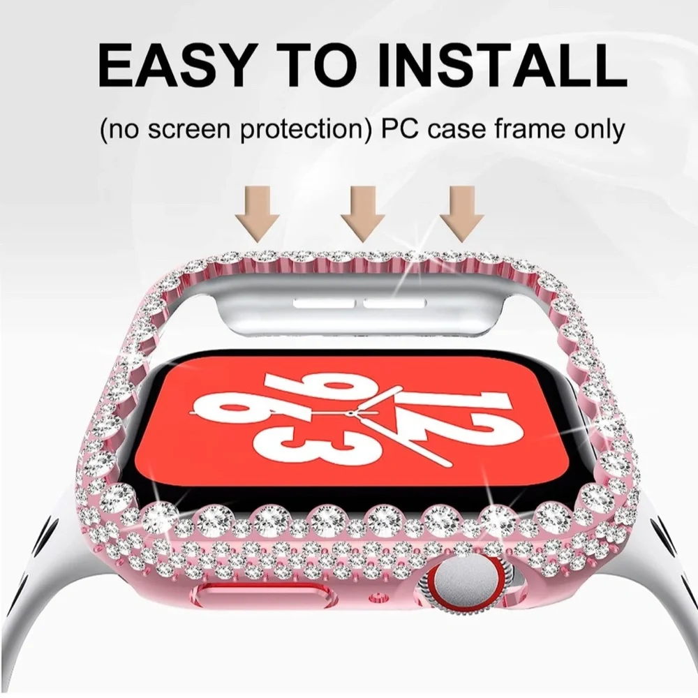 2 Pack Bling Lace Case Compatible with for Apple Watch Case 41mm Series 7